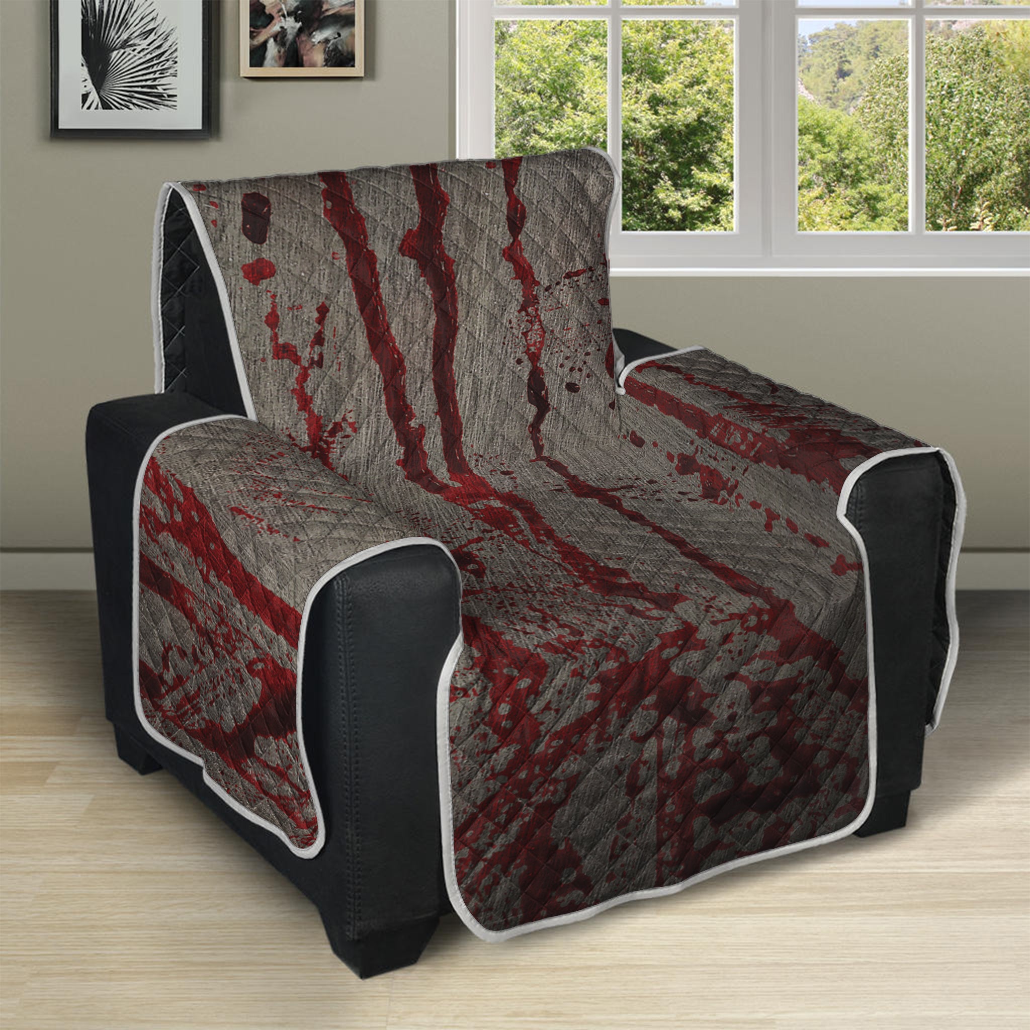 Bloody Metal Wall Print Recliner Protector