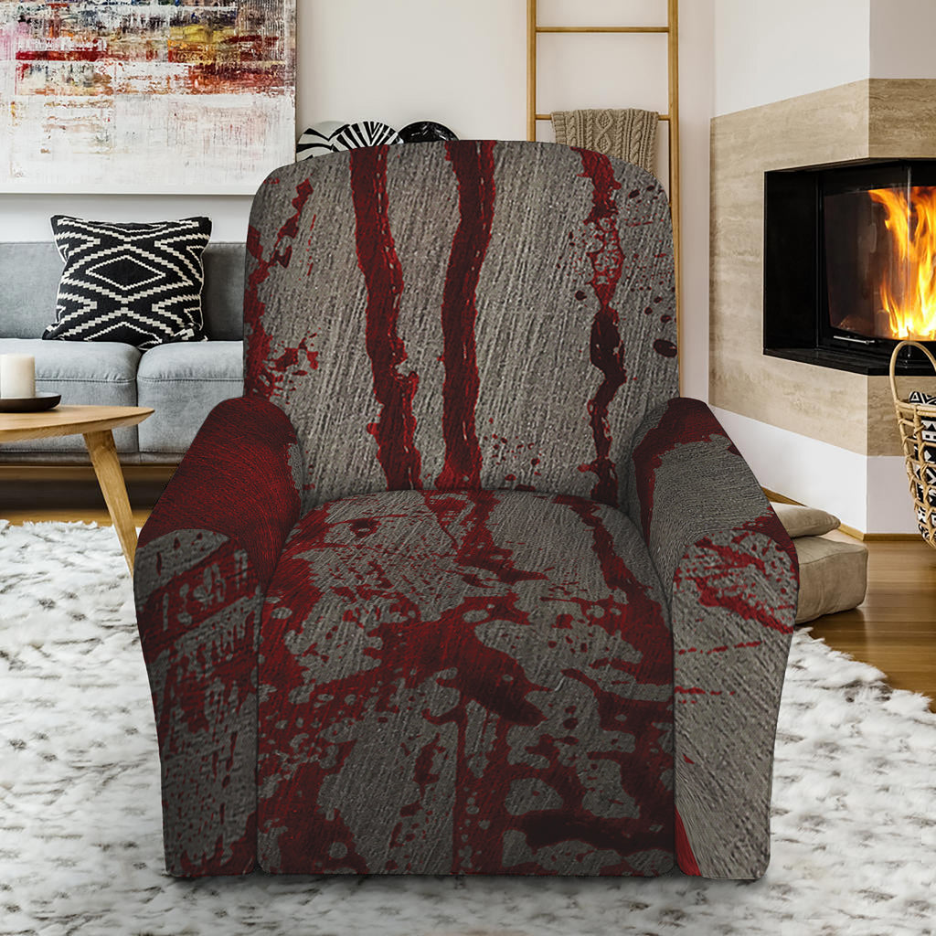 Bloody Metal Wall Print Recliner Slipcover