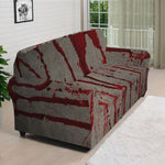 Bloody Metal Wall Print Sofa Cover