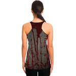 Bloody Metal Wall Print Women's Racerback Tank Top