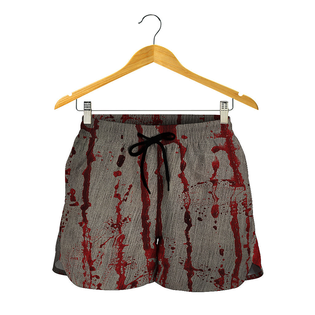 Bloody Metal Wall Print Women's Shorts