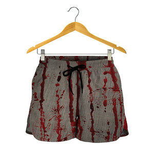 Bloody Metal Wall Print Women's Shorts