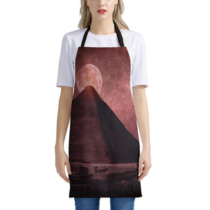 Bloody Moon Pyramid Print Apron