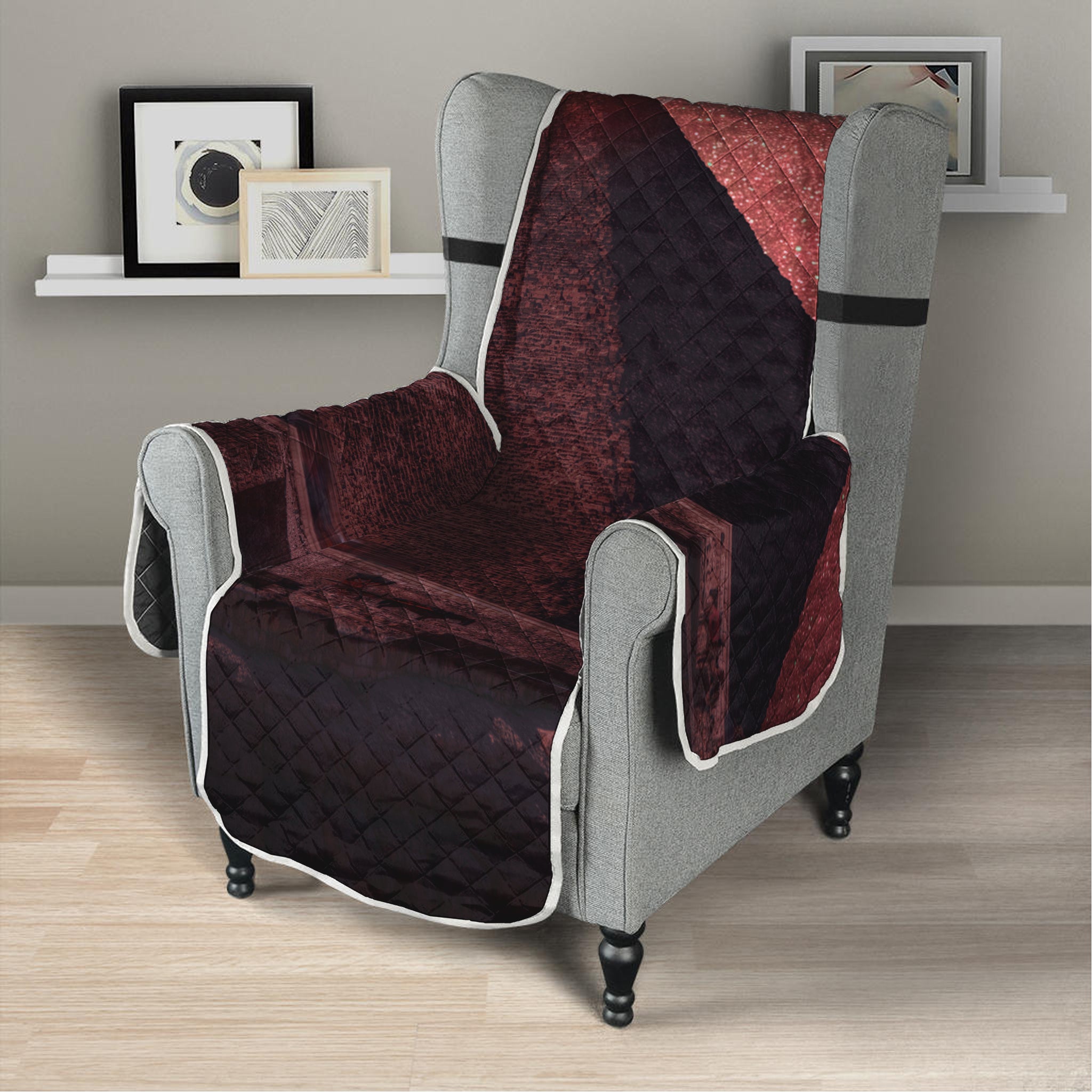 Bloody Moon Pyramid Print Armchair Protector