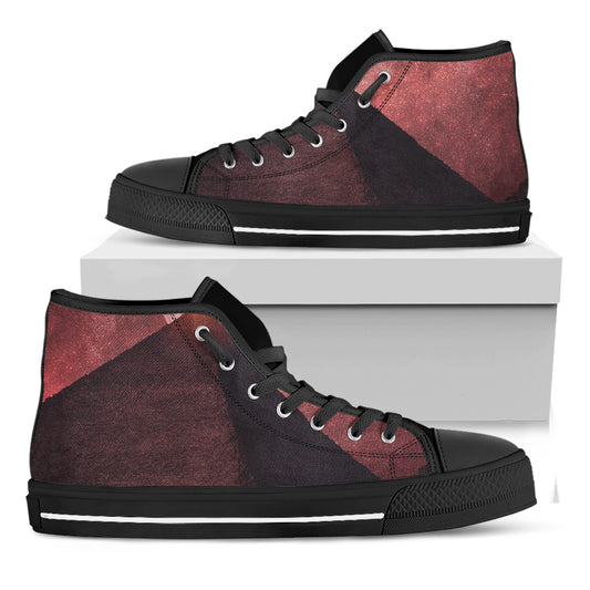 Bloody Moon Pyramid Print Black High Top Shoes