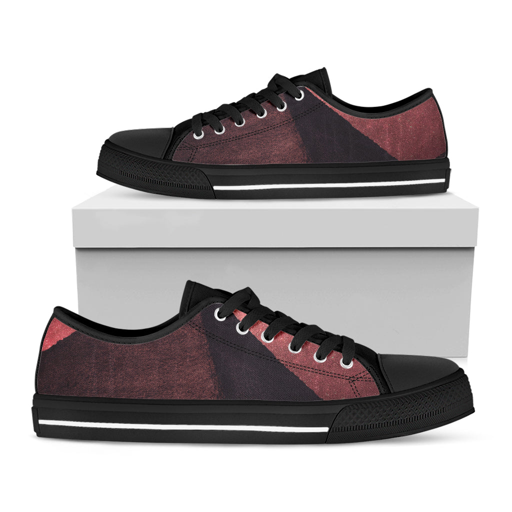 Bloody Moon Pyramid Print Black Low Top Shoes