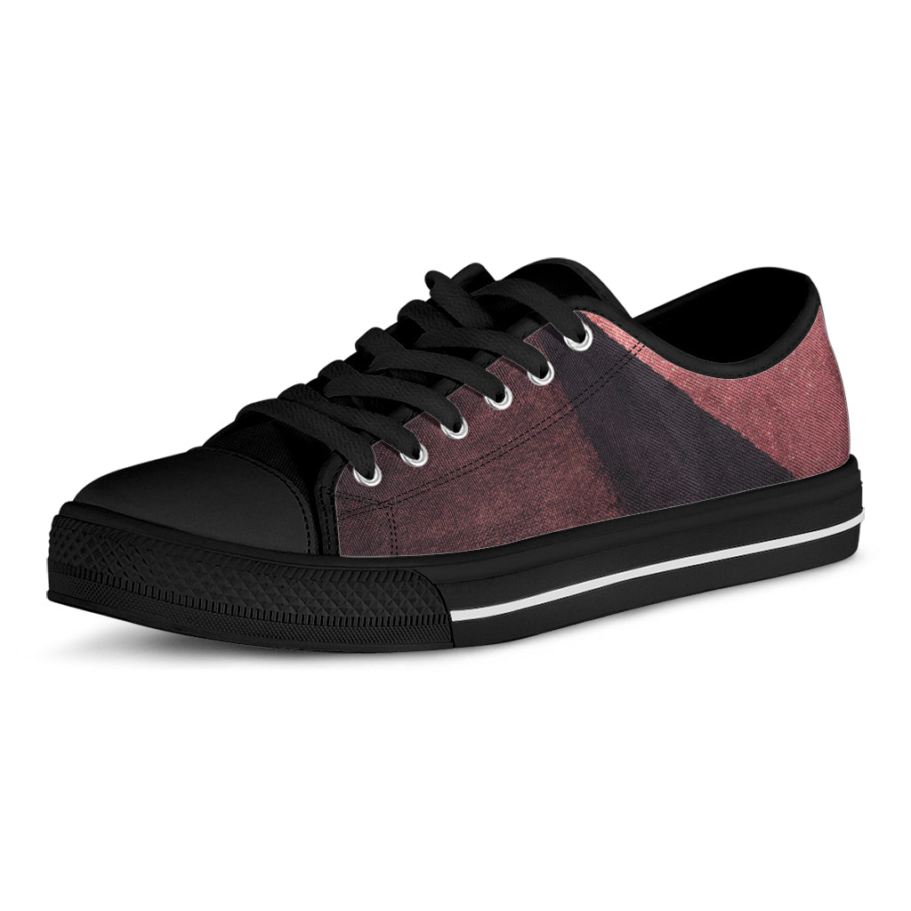 Bloody Moon Pyramid Print Black Low Top Shoes
