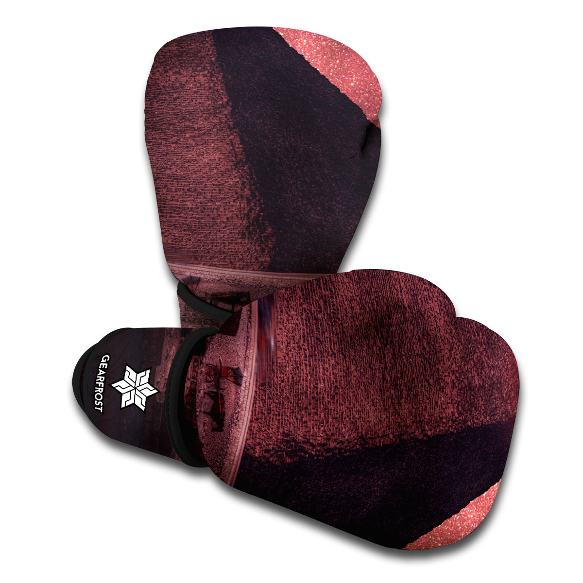 Bloody Moon Pyramid Print Boxing Gloves