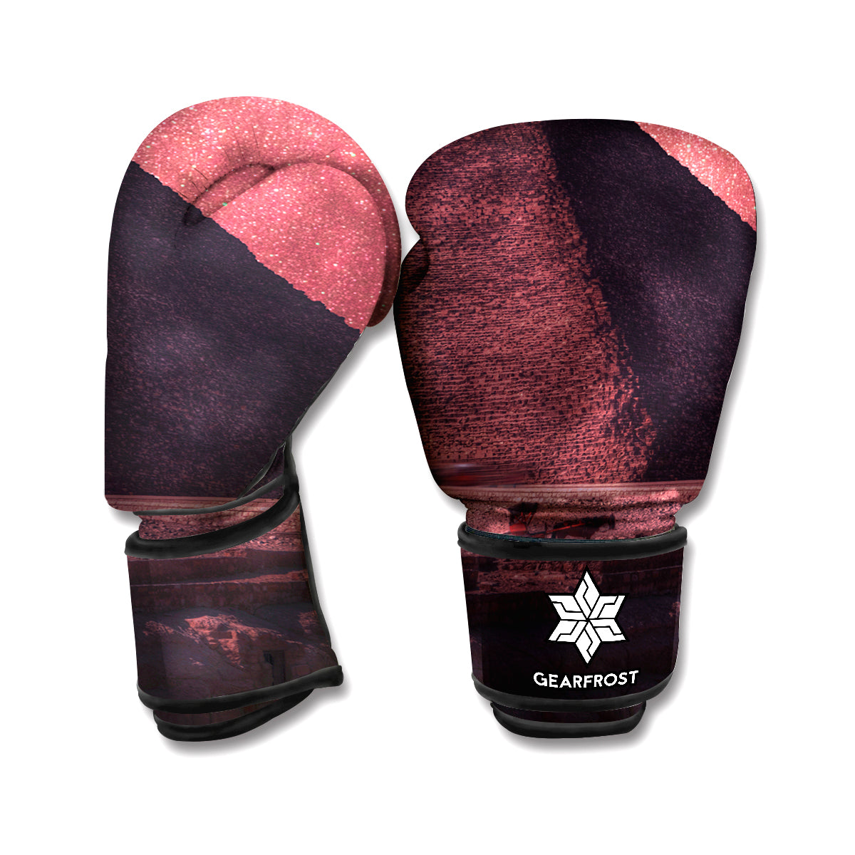 Bloody Moon Pyramid Print Boxing Gloves