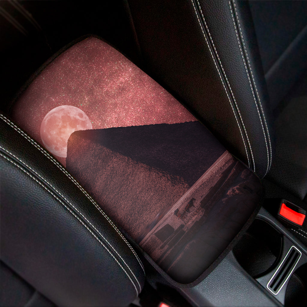 Bloody Moon Pyramid Print Car Center Console Cover