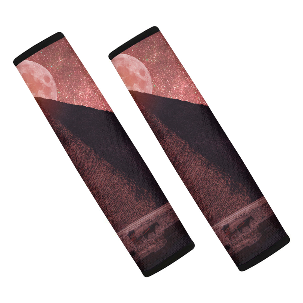 Bloody Moon Pyramid Print Car Seat Belt Covers