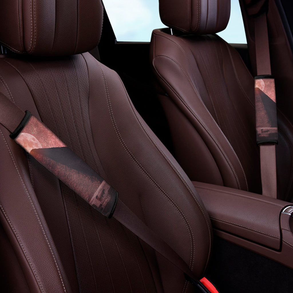 Bloody Moon Pyramid Print Car Seat Belt Covers
