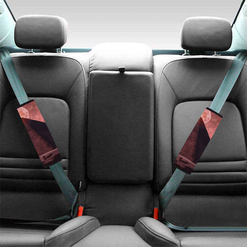 Bloody Moon Pyramid Print Car Seat Belt Covers
