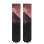 Bloody Moon Pyramid Print Crew Socks