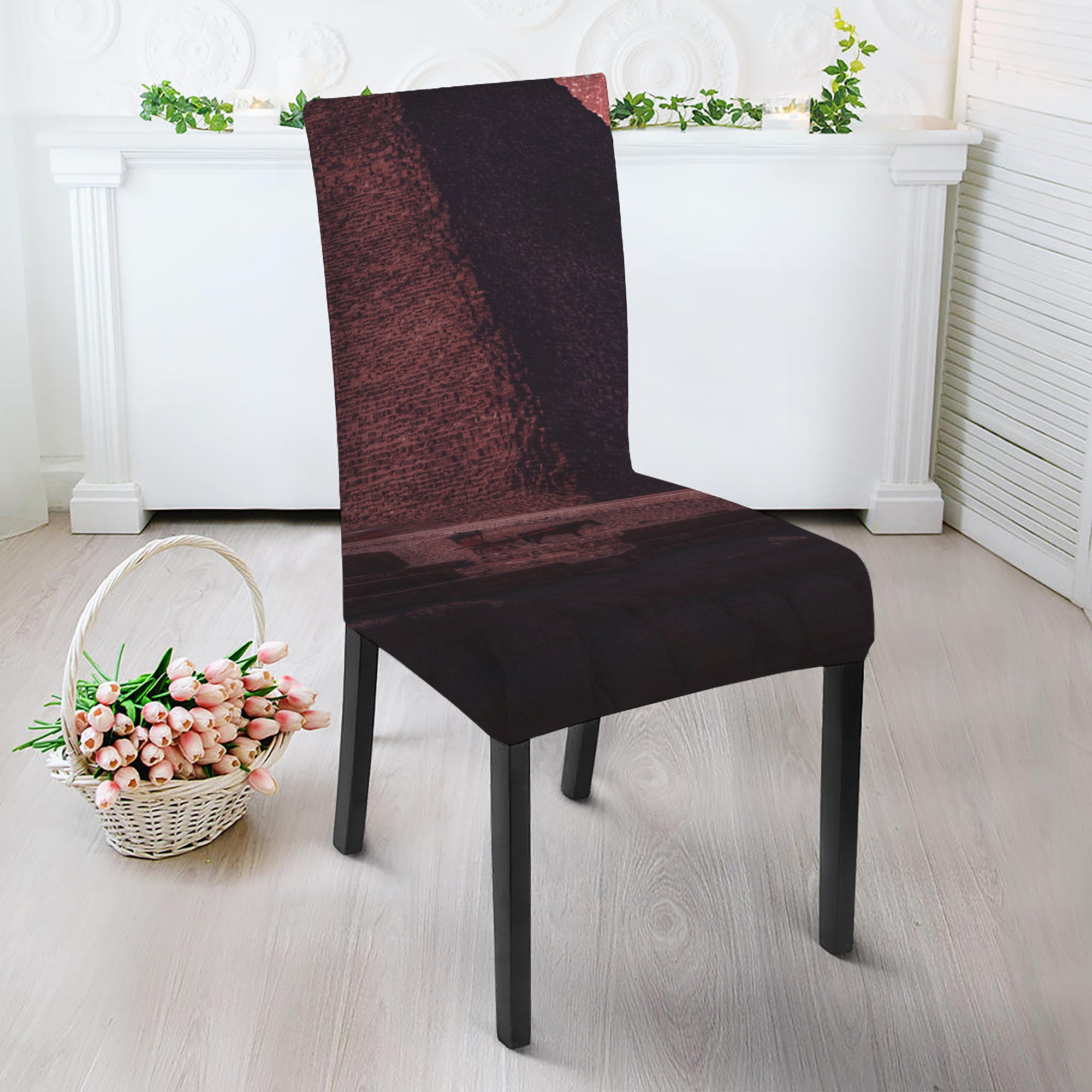 Bloody Moon Pyramid Print Dining Chair Slipcover