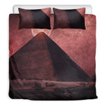 Bloody Moon Pyramid Print Duvet Cover Bedding Set