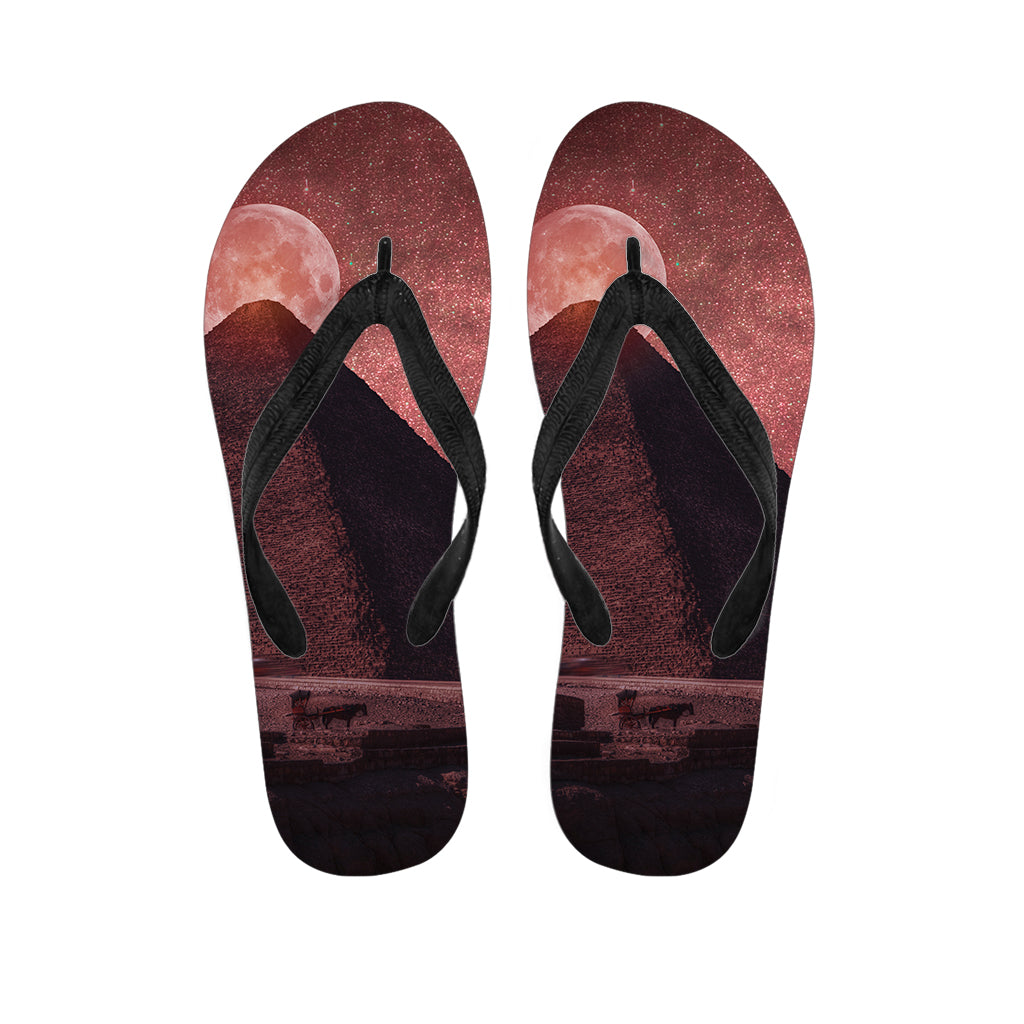 Bloody Moon Pyramid Print Flip Flops