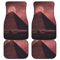 Bloody Moon Pyramid Print Front and Back Car Floor Mats