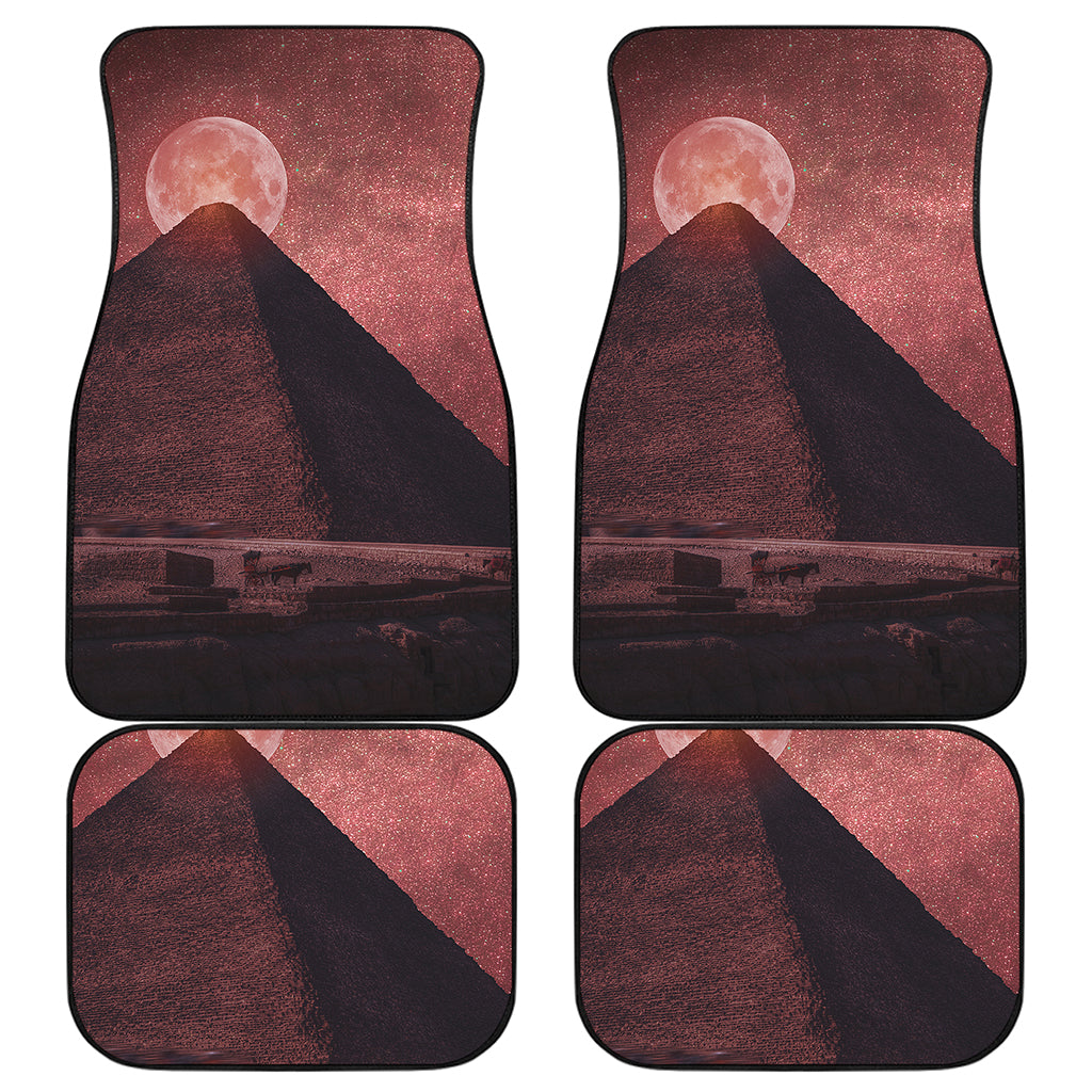 Bloody Moon Pyramid Print Front and Back Car Floor Mats