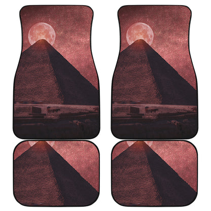 Bloody Moon Pyramid Print Front and Back Car Floor Mats