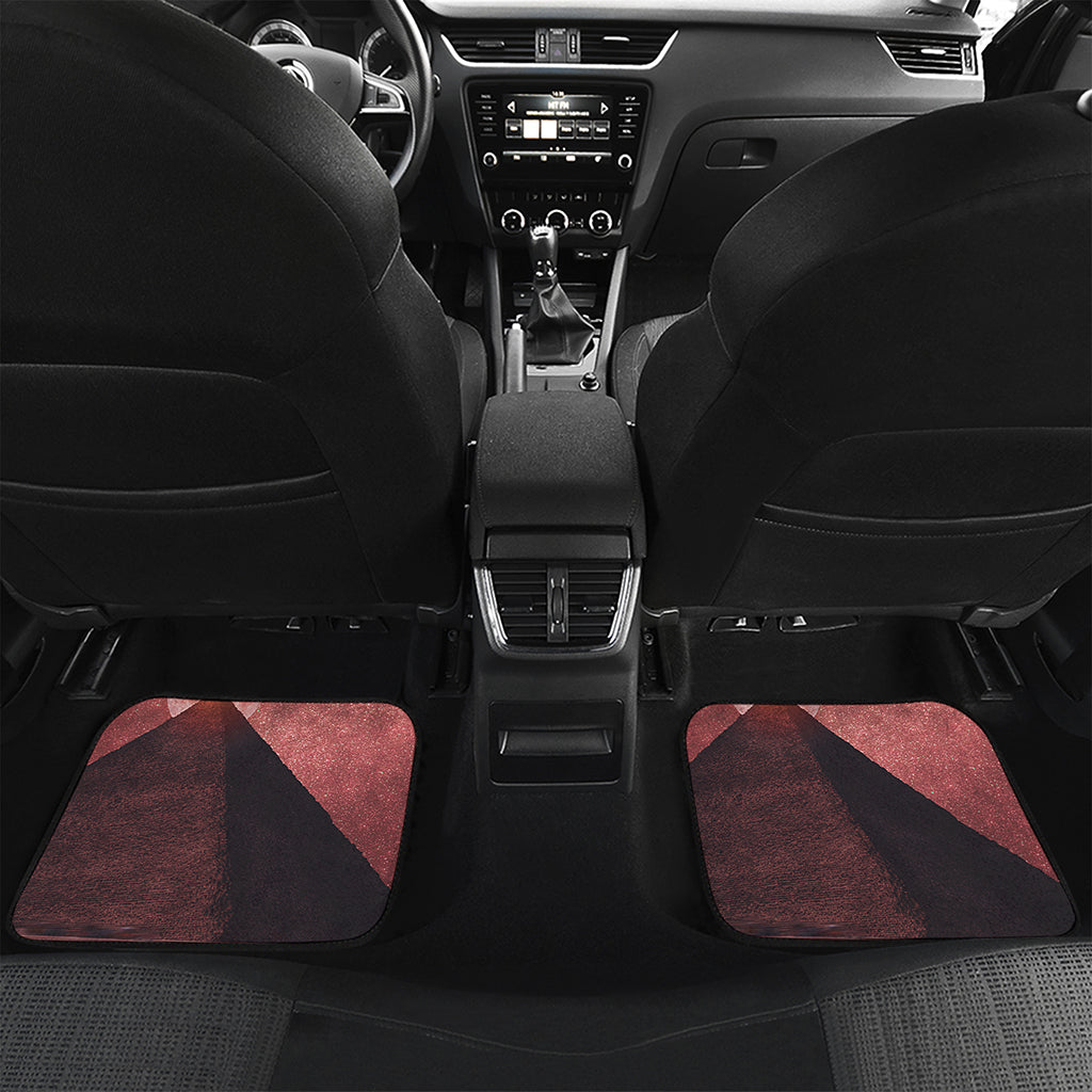 Bloody Moon Pyramid Print Front and Back Car Floor Mats