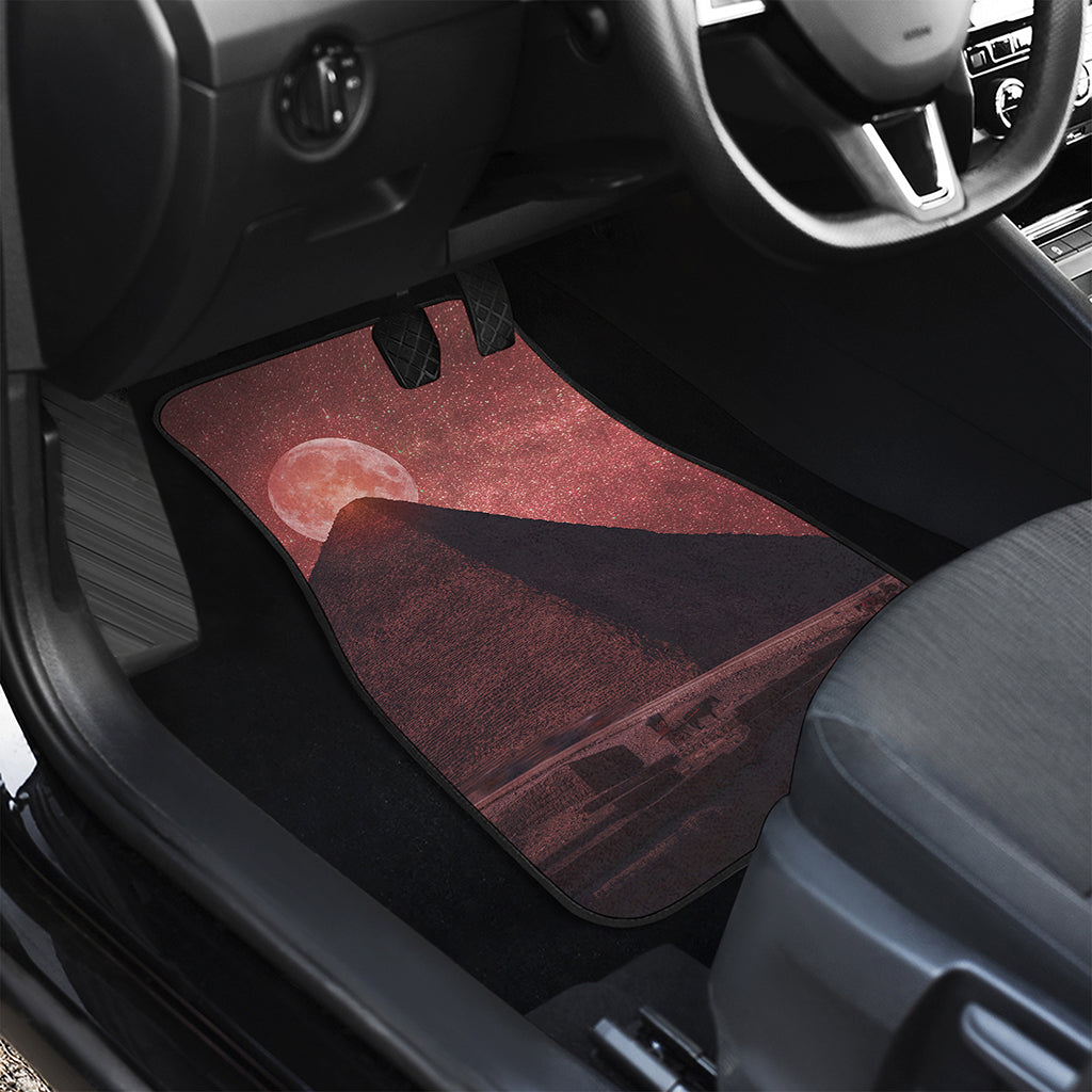 Bloody Moon Pyramid Print Front and Back Car Floor Mats