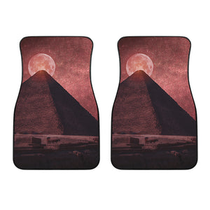 Bloody Moon Pyramid Print Front Car Floor Mats