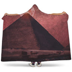 Bloody Moon Pyramid Print Hooded Blanket