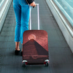 Bloody Moon Pyramid Print Luggage Cover