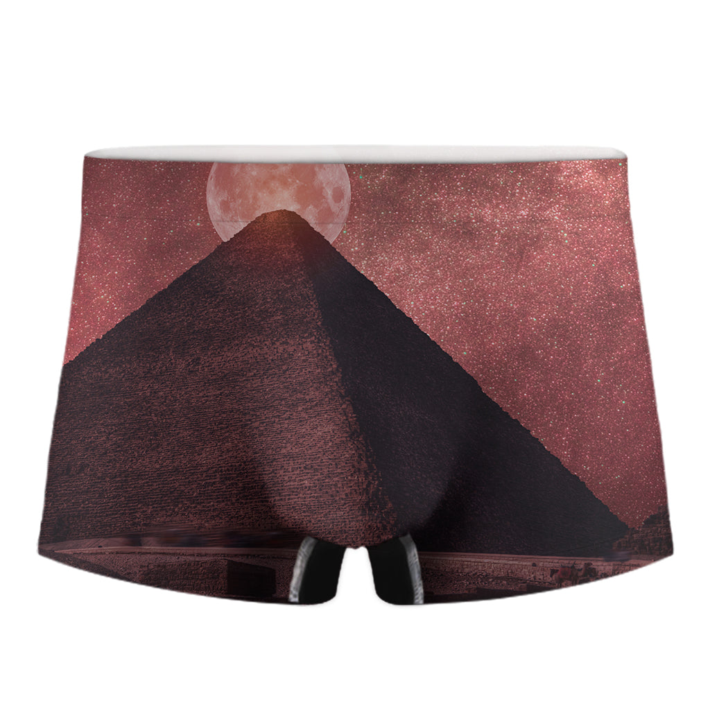 Bloody Moon Pyramid Print Men's Boxer Briefs