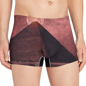 Bloody Moon Pyramid Print Men's Boxer Briefs