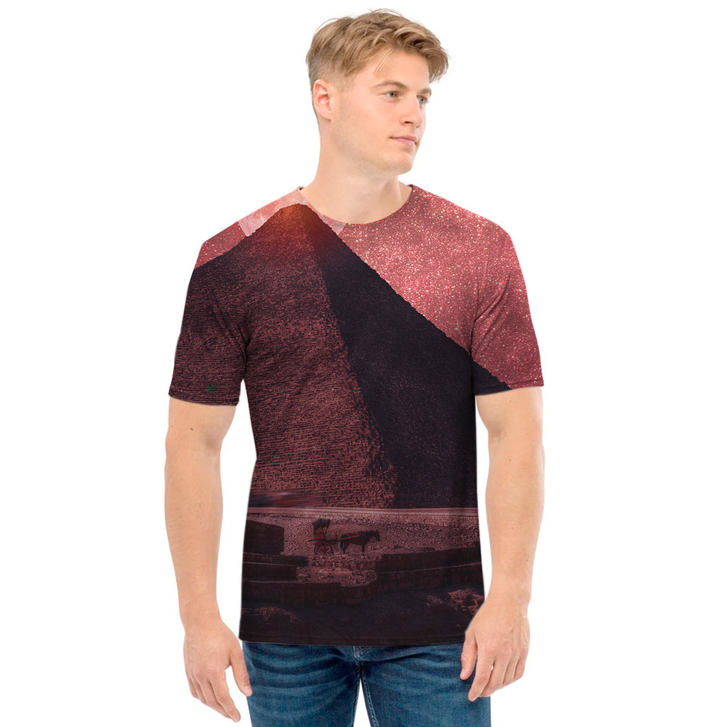Bloody Moon Pyramid Print Men's T-Shirt
