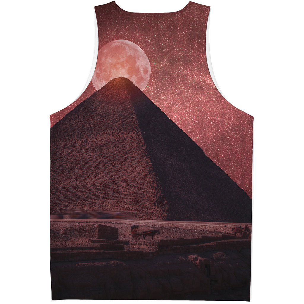 Bloody Moon Pyramid Print Men's Tank Top