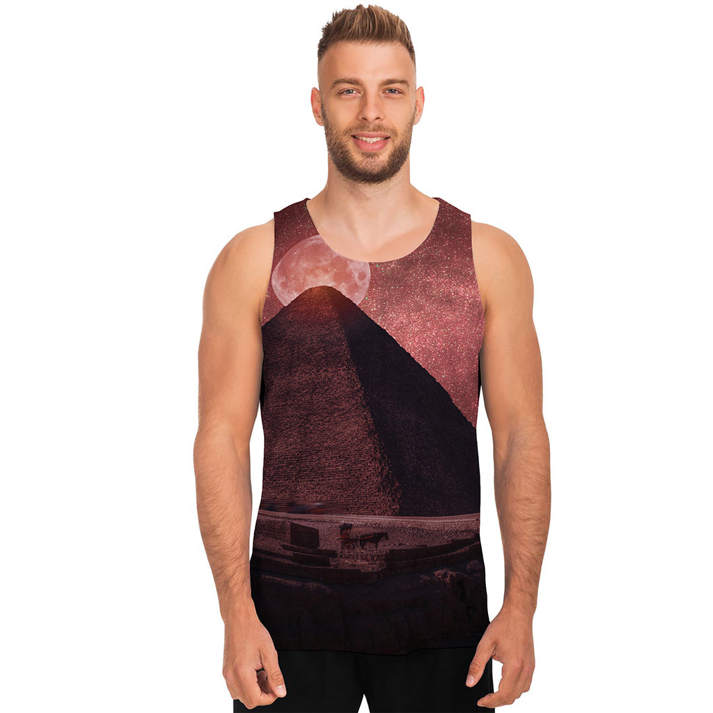 Bloody Moon Pyramid Print Men's Tank Top