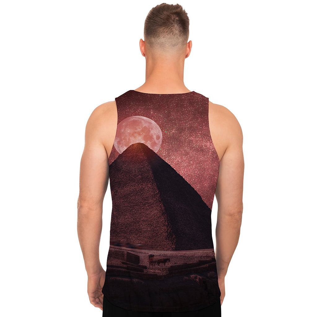 Bloody Moon Pyramid Print Men's Tank Top