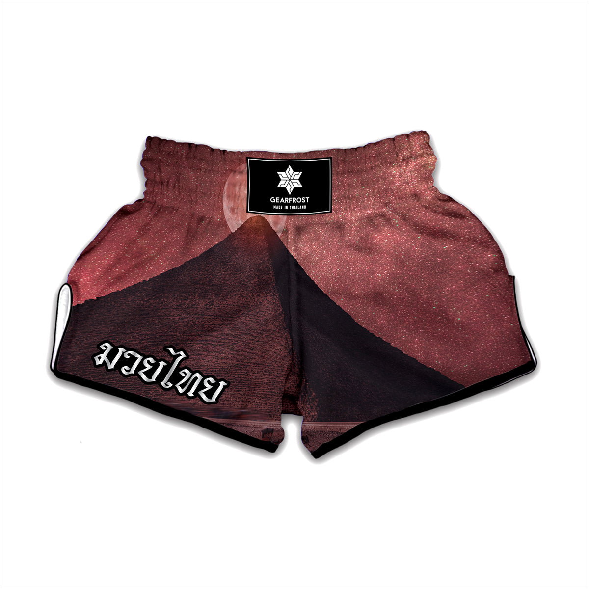 Bloody Moon Pyramid Print Muay Thai Boxing Shorts