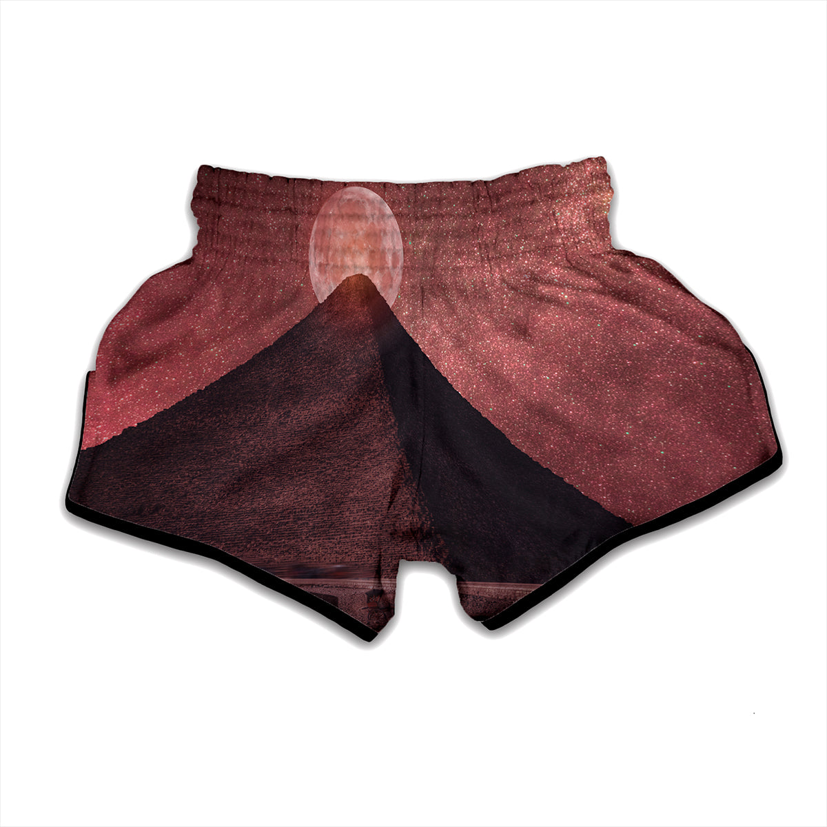 Bloody Moon Pyramid Print Muay Thai Boxing Shorts