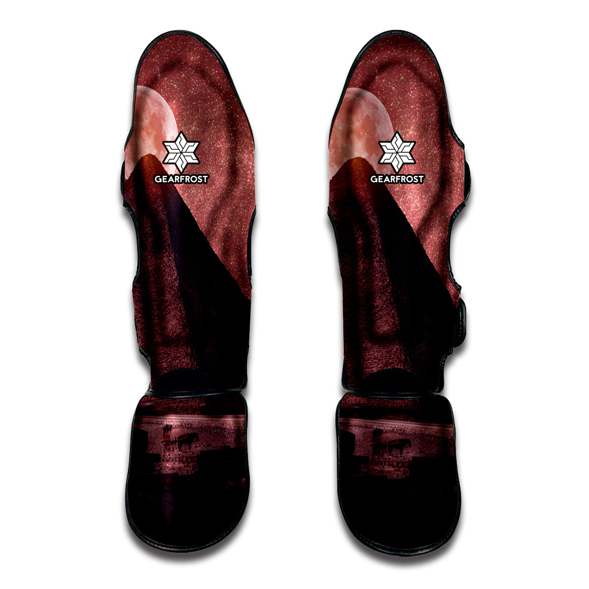 Bloody Moon Pyramid Print Muay Thai Shin Guard