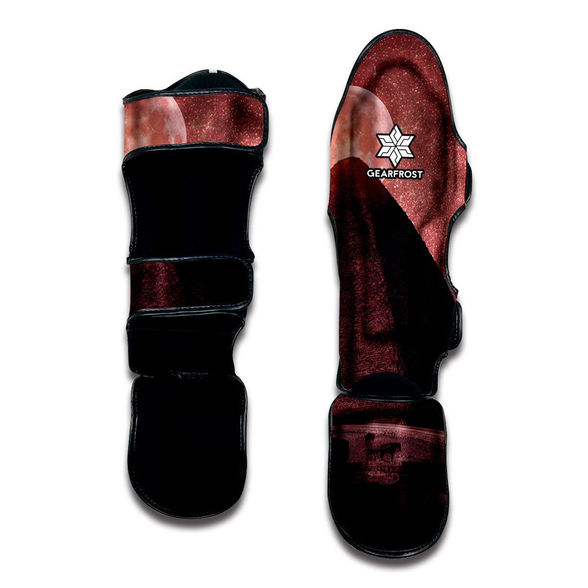 Bloody Moon Pyramid Print Muay Thai Shin Guard