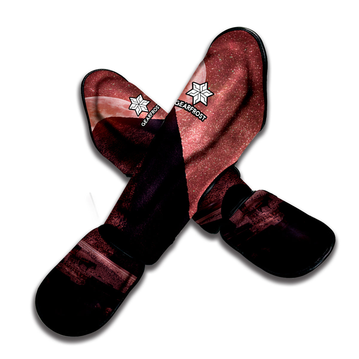 Bloody Moon Pyramid Print Muay Thai Shin Guard