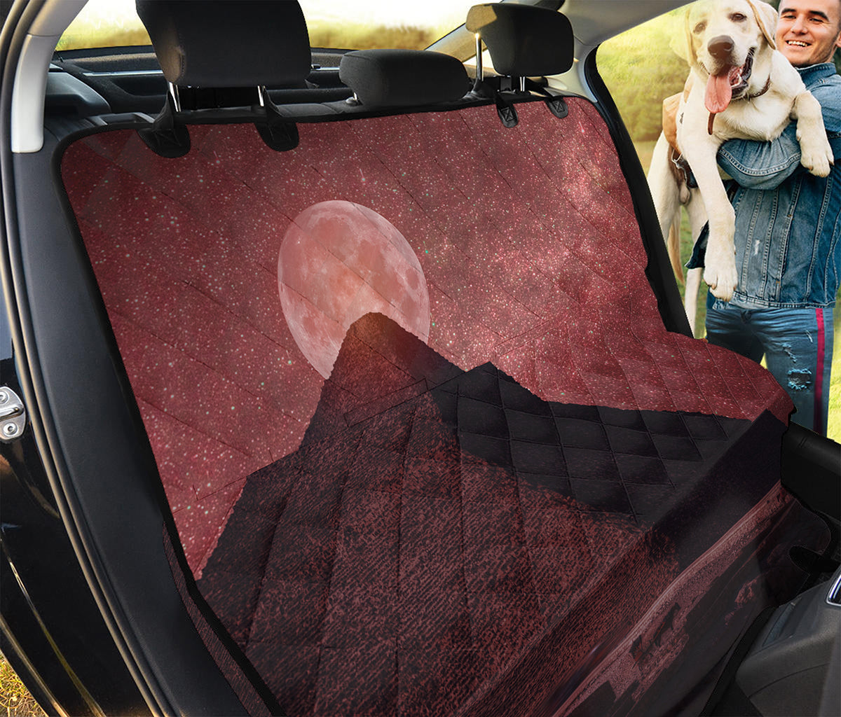 Bloody Moon Pyramid Print Pet Car Back Seat Cover