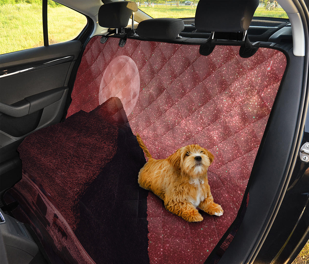 Bloody Moon Pyramid Print Pet Car Back Seat Cover