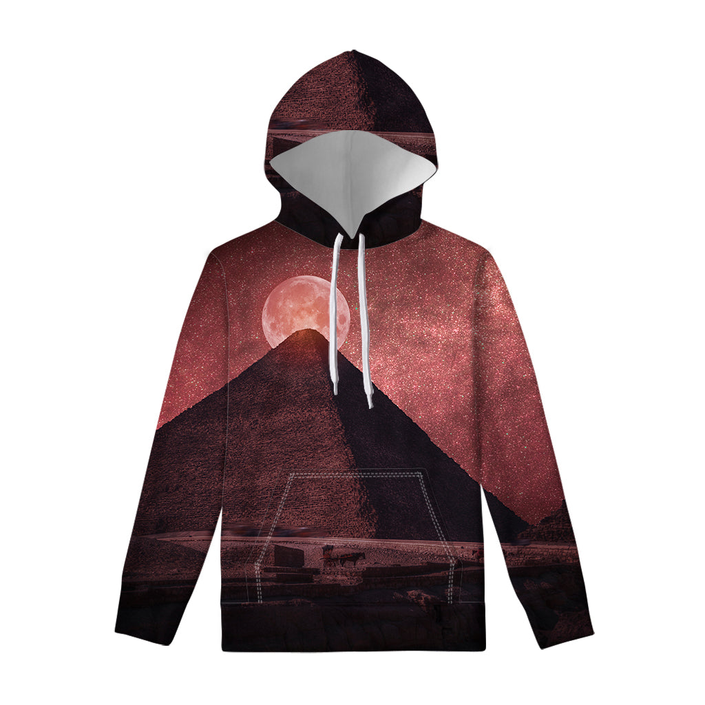 Bloody Moon Pyramid Print Pullover Hoodie