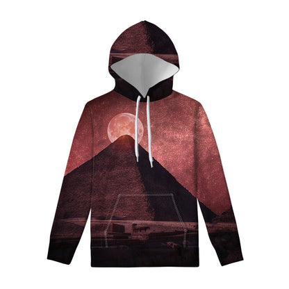 Bloody Moon Pyramid Print Pullover Hoodie