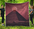 Bloody Moon Pyramid Print Quilt