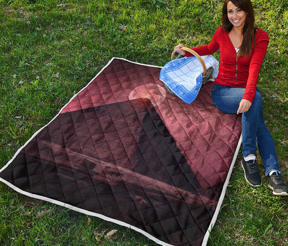 Bloody Moon Pyramid Print Quilt