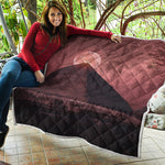 Bloody Moon Pyramid Print Quilt