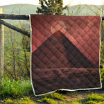 Bloody Moon Pyramid Print Quilt