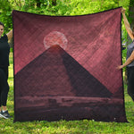 Bloody Moon Pyramid Print Quilt