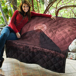 Bloody Moon Pyramid Print Quilt